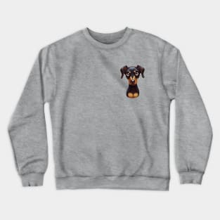 Small Version - Doberman Pinscher Portrait Art Crewneck Sweatshirt